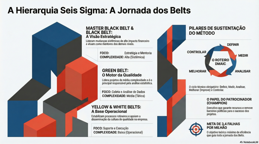 papel de cada certificação no Seis Sigma
